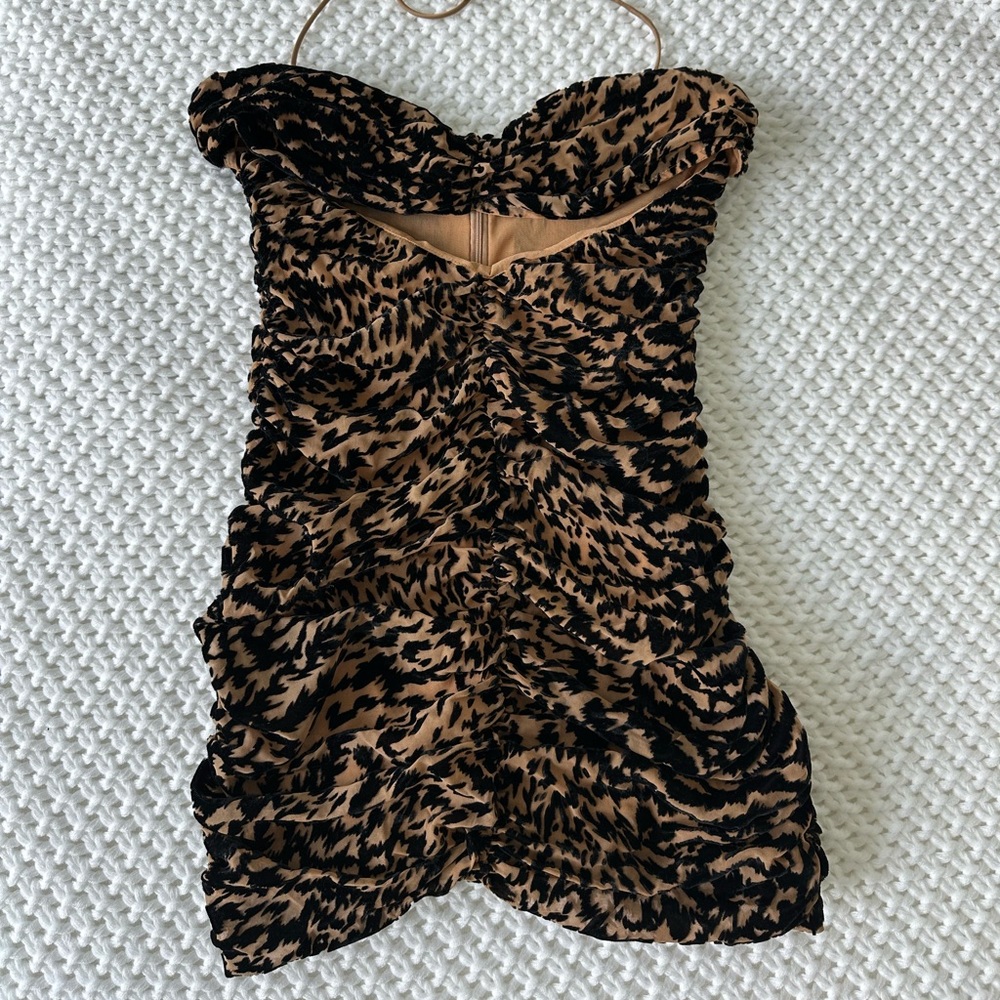 lioness cut out mini dress